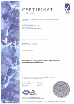 Certifikát ISO 9001